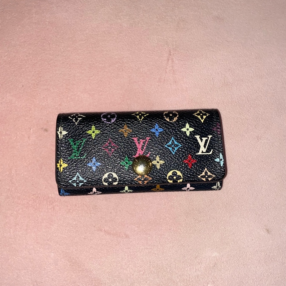 Louis Vuitton Murakami Multicolor Black Key Holder Wallet